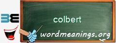 WordMeaning blackboard for colbert